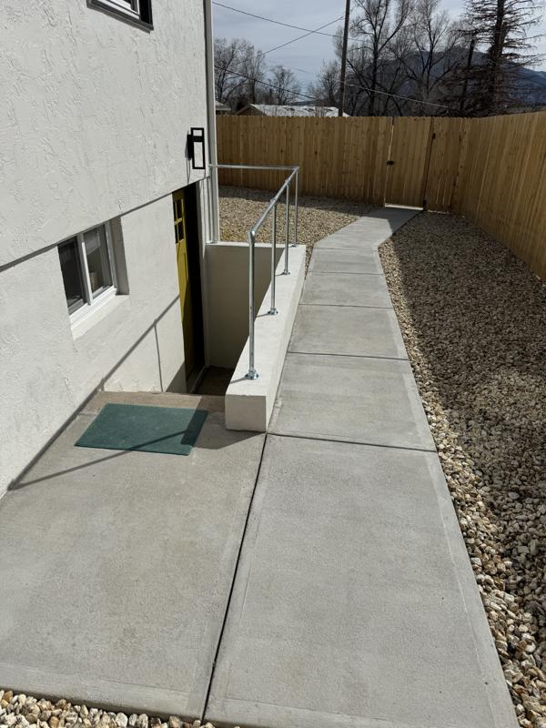 Platte: after, new walkway to the lower unit